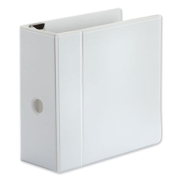 Universal® Deluxe Easy-to-open D-ring View Binder, 3 Rings, 5" Capacity, 11 X 8.5, White freeshipping - TVN Wholesale